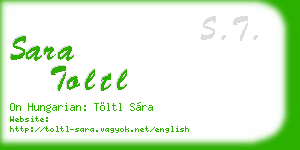 sara toltl business card